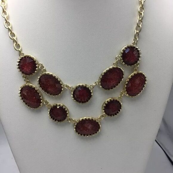 ANN TAYLOR FACTORY SPARKLE GEM LAYER NECKLACE 18"+3" NWT - Picture 8 of 11